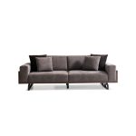 ⁦Rivian Sofa 3 Seater Brown | SLM-RIV-3SO⁩ - الصورة ⁦3⁩