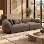 ⁦أريكة بثلاثة مقاعد بالدر بيج | SLM-10002-3SO⁩ - الصورة ⁦4⁩